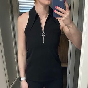 Tibi Sleeveless Collared Top